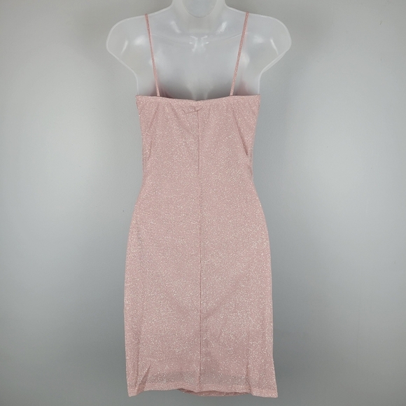 NWT Windsor Size L Mauve Glitter Ruffle Mini Dress - Picture 2 of 9